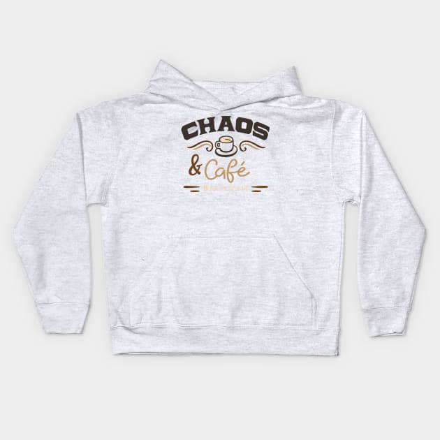 chaos & café #mavie Kids Hoodie by ChezALi